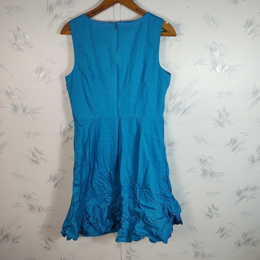 Talbots Blue Sleeveless Dress 10P - Picture 7 of 10